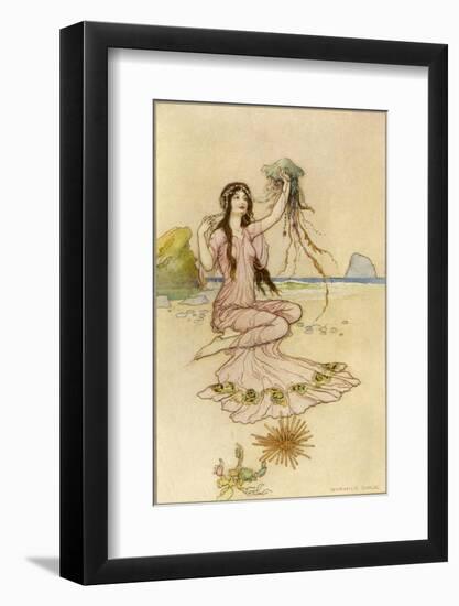 Fairy by the Sea-Warwick Goble-Framed Photographic Print