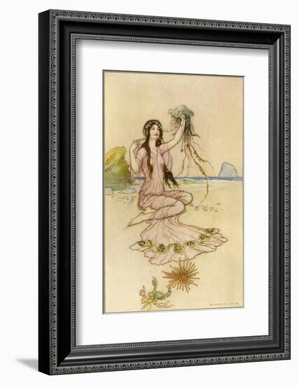 Fairy by the Sea-Warwick Goble-Framed Photographic Print