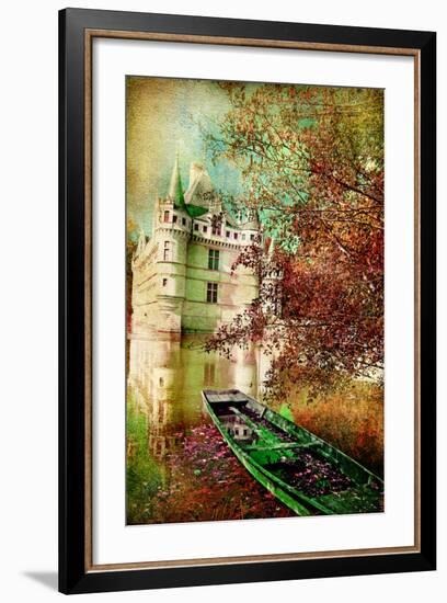 Fairy Castle - Artwork In Painting Style-Maugli-l-Framed Premium Giclee Print