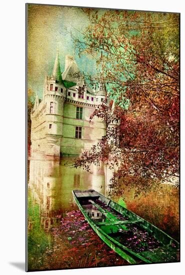 Fairy Castle - Artwork In Painting Style-Maugli-l-Mounted Art Print