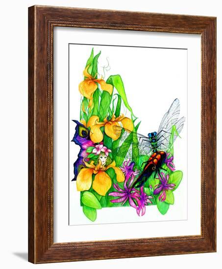 Fairy, Dragonfly and Beetle-Maylee Christie-Framed Giclee Print