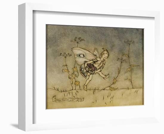 Fairy, Illustration from 'A Midsummer Night's Dream', 1908-Arthur Rackham-Framed Giclee Print