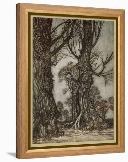 Fairy Lantern Bearers-Arthur Rackham-Framed Premier Image Canvas