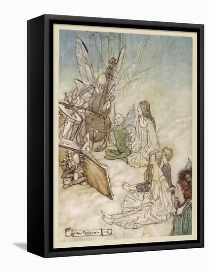 Fairy Music-Arthur Rackham-Framed Stretched Canvas