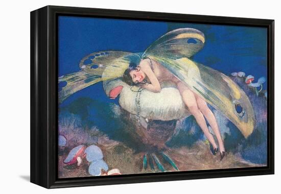 Fairy on Mushroom-null-Framed Stretched Canvas