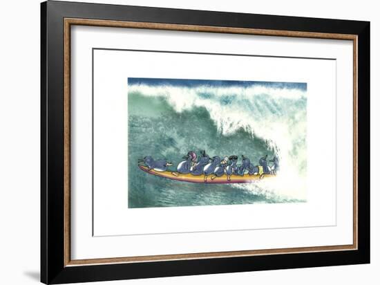 Fairy Penguins Surfing-FS Studio-Framed Giclee Print