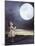 Fairy Portrait of a Little Cute Girl with a Moony Balloon-Konrad B?k-Mounted Photographic Print