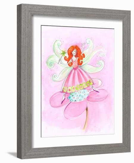 Fairy Red Hair-null-Framed Art Print