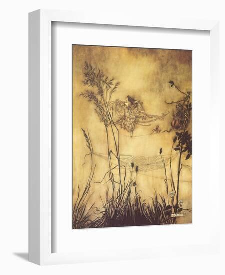 Fairy's Tightrope, 1910-Arthur Rackham-Framed Giclee Print