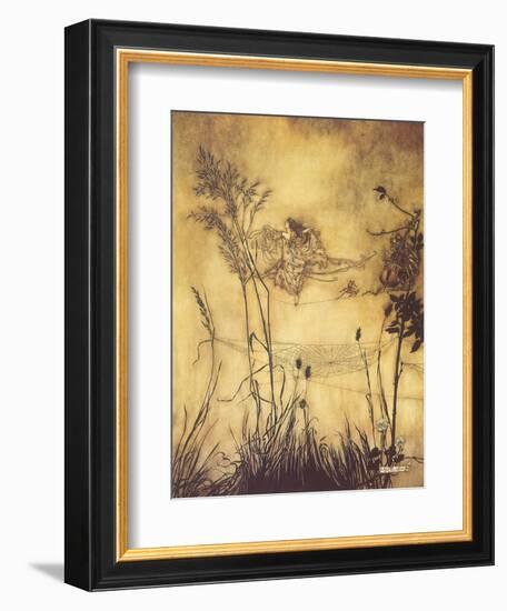 Fairy's Tightrope, 1910-Arthur Rackham-Framed Giclee Print