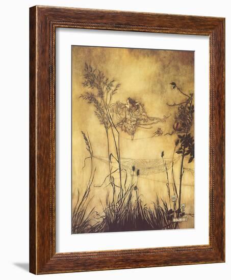 Fairy's Tightrope, 1910-Arthur Rackham-Framed Giclee Print