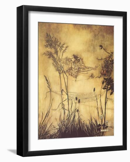 Fairy's Tightrope, 1910-Arthur Rackham-Framed Giclee Print