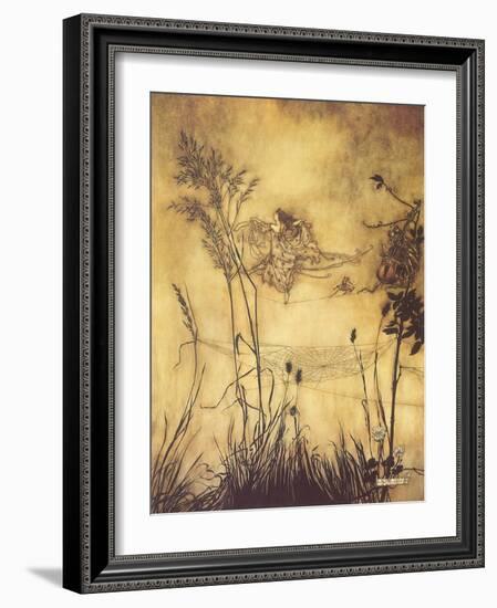 Fairy's Tightrope, 1910-Arthur Rackham-Framed Giclee Print