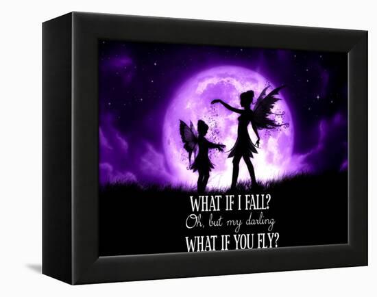 Fairy Sisters What If I Fall What If You Fly-Julie Fain-Framed Stretched Canvas