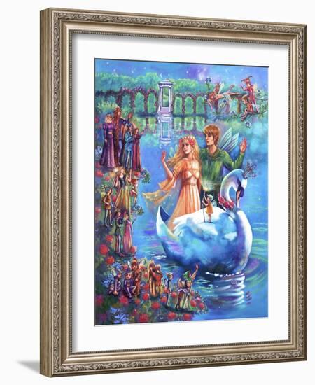 Fairy Swan Ride-Judy Mastrangelo-Framed Giclee Print