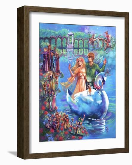 Fairy Swan Ride-Judy Mastrangelo-Framed Giclee Print