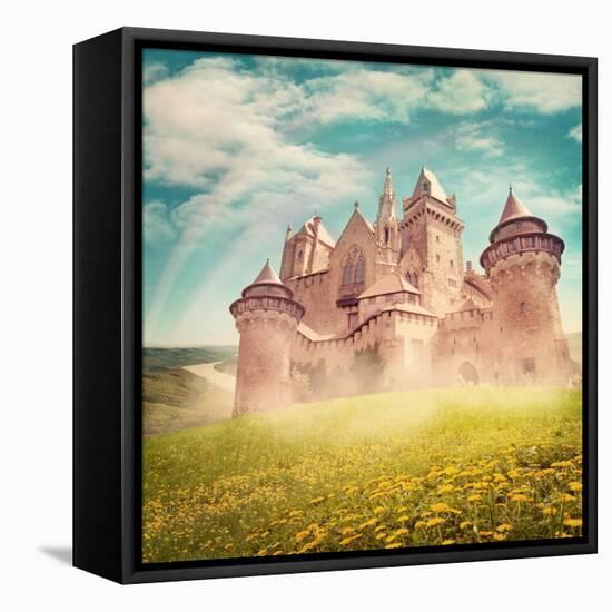 Fairy Tale Princess Castle from Dreams-egal-Framed Premier Image Canvas