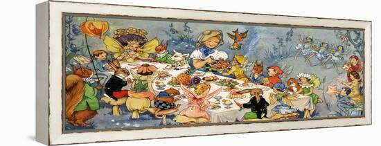 Fairy Tea Party-English School-Framed Premier Image Canvas