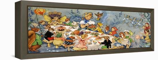 Fairy Tea Party-English School-Framed Premier Image Canvas