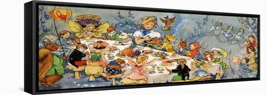 Fairy Tea Party-English School-Framed Premier Image Canvas