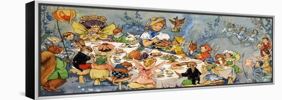 Fairy Tea Party-English School-Framed Premier Image Canvas