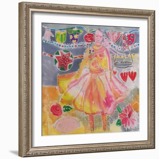 Fairy with Hearts and Flowers, 2006-Hilary Simon-Framed Giclee Print