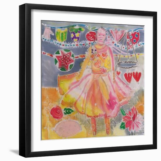 Fairy with Hearts and Flowers, 2006-Hilary Simon-Framed Giclee Print