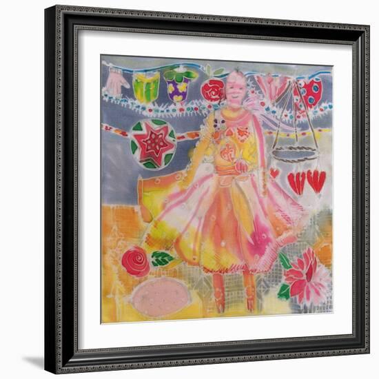 Fairy with Hearts and Flowers, 2006-Hilary Simon-Framed Giclee Print