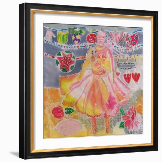 Fairy with Hearts and Flowers, 2006-Hilary Simon-Framed Giclee Print