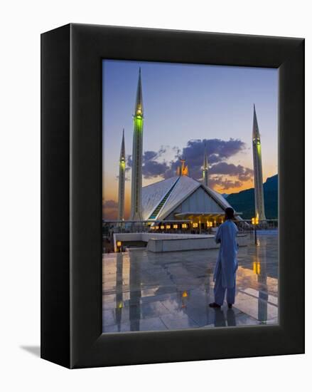 Faisal Mosque, Islamabad, Pakistan-Michele Falzone-Framed Premier Image Canvas