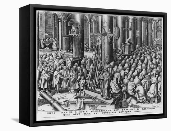 Faith, Engraved by Hieronymus Cock (C.1510-70)-Pieter Bruegel the Elder-Framed Premier Image Canvas