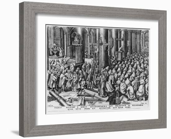 Faith, Engraved by Hieronymus Cock (C.1510-70)-Pieter Bruegel the Elder-Framed Giclee Print