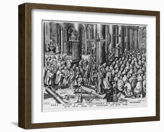 Faith, Engraved by Hieronymus Cock (C.1510-70)-Pieter Bruegel the Elder-Framed Giclee Print