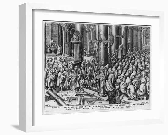 Faith, Engraved by Hieronymus Cock (C.1510-70)-Pieter Bruegel the Elder-Framed Giclee Print