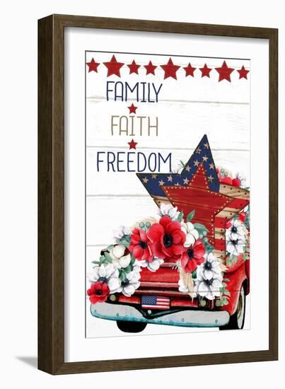 Faith Family Freedom-Kimberly Allen-Framed Art Print