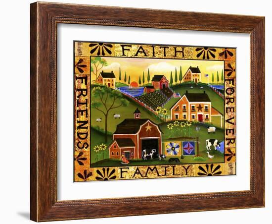 Faith Family Friends Forever-Cheryl Bartley-Framed Giclee Print