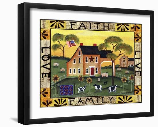 Faith Family Live Love Lang-Cheryl Bartley-Framed Giclee Print
