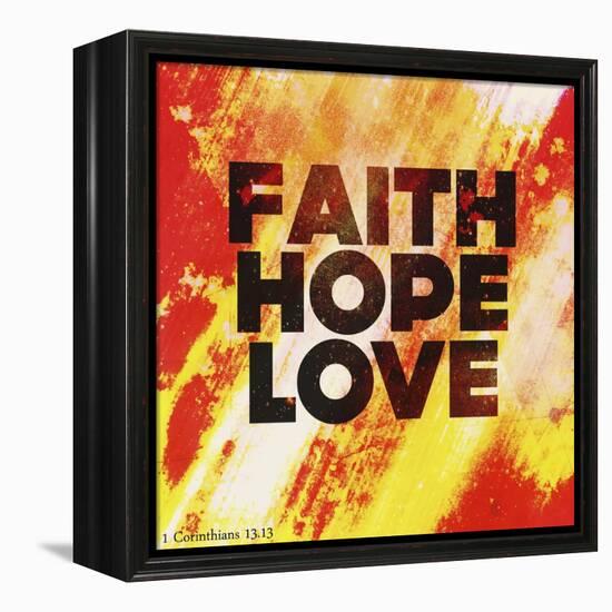 Faith Hope Love II-Vintage Skies-Framed Premier Image Canvas