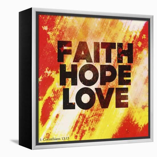 Faith Hope Love II-Vintage Skies-Framed Premier Image Canvas