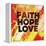 Faith Hope Love II-Vintage Skies-Framed Premier Image Canvas