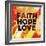 Faith Hope Love II-Vintage Skies-Framed Giclee Print