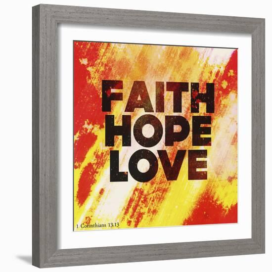 Faith Hope Love II-Vintage Skies-Framed Giclee Print