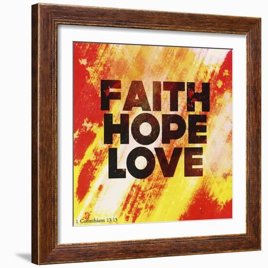 Faith Hope Love II-Vintage Skies-Framed Giclee Print