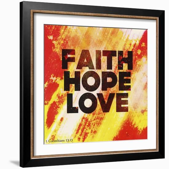 Faith Hope Love II-Vintage Skies-Framed Giclee Print