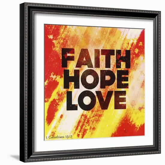 Faith Hope Love II-Vintage Skies-Framed Giclee Print