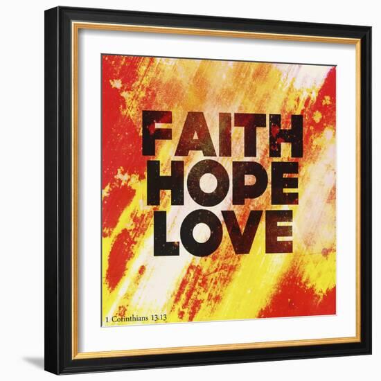 Faith Hope Love II-Vintage Skies-Framed Giclee Print