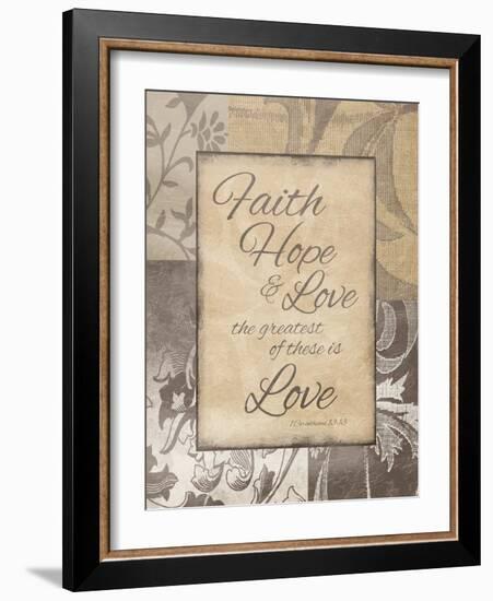Faith Hope Love-Jace Grey-Framed Art Print