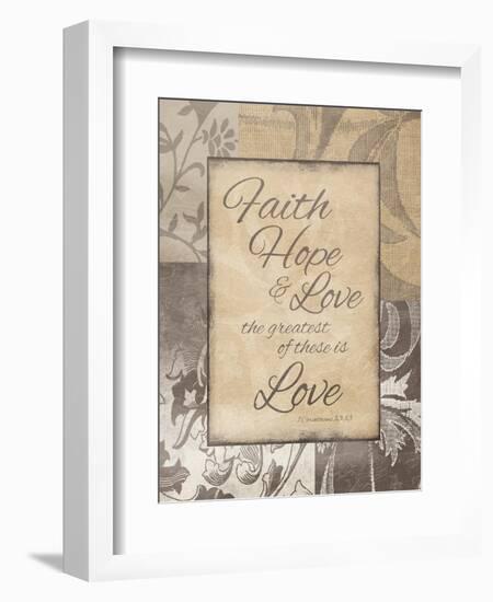 Faith Hope Love-Jace Grey-Framed Art Print