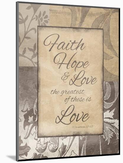Faith Hope Love-Jace Grey-Mounted Art Print