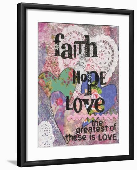 Faith Hope Love-Cherie Burbach-Framed Art Print